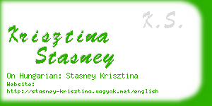 krisztina stasney business card